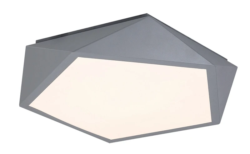 LED плафони Raffa – LED плафон в сиво с бял абажур, 400×400мм, 30W, 3000K