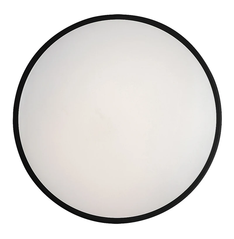 Samira – LED ceiling light for bathroom in black/white, Ø420mm, 48W, 4000K, IP44
