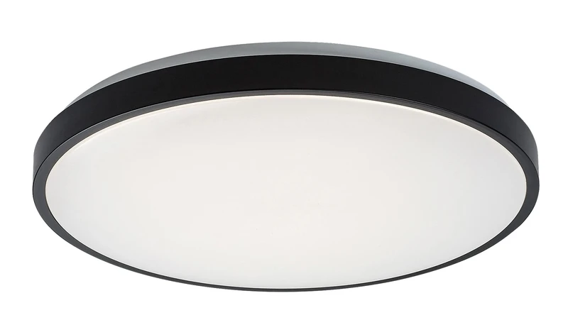 Bathroom Lighting Samira – LED ceiling light for bathroom in black/white, Ø420mm, 48W, 4000K, IP44