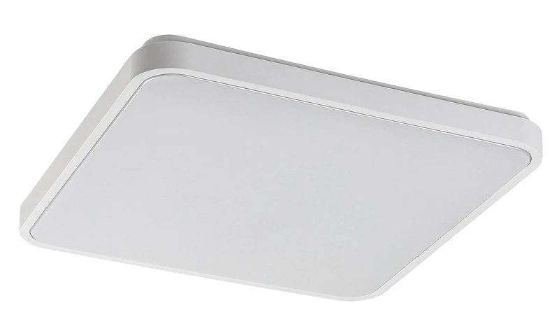 Samira – LED ceiling light for bathroom in white, 420×420mm, 48W, 4000K, IP44