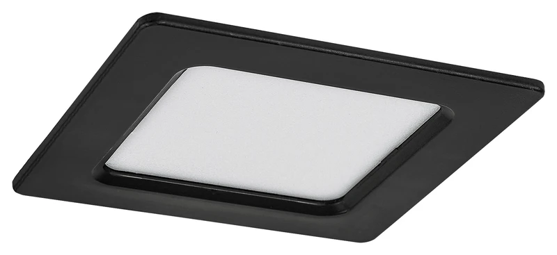 Shaun2 – LED recessed lighting in black/white, 90×90mm, 3W, 4000K