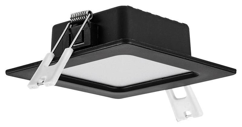 Shaun2 – LED recessed lighting in black/white, 90×90mm, 3W, 4000K
