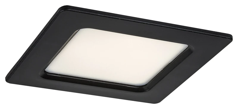 Recessed Downlights Shaun2 – LED recessed lighting in black/white, 90×90mm, 3W, 4000K
