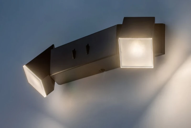 Kessy – LED wall light with 2 luminaires in black with white shades, 350mm, 8W, 3000K