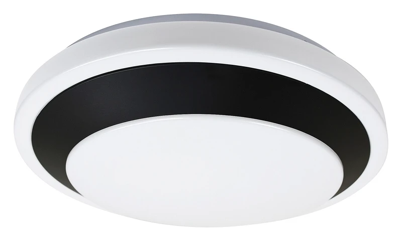 Barbora – LED плафон в черно/бяло, Ø380мм, 24W, 4000K