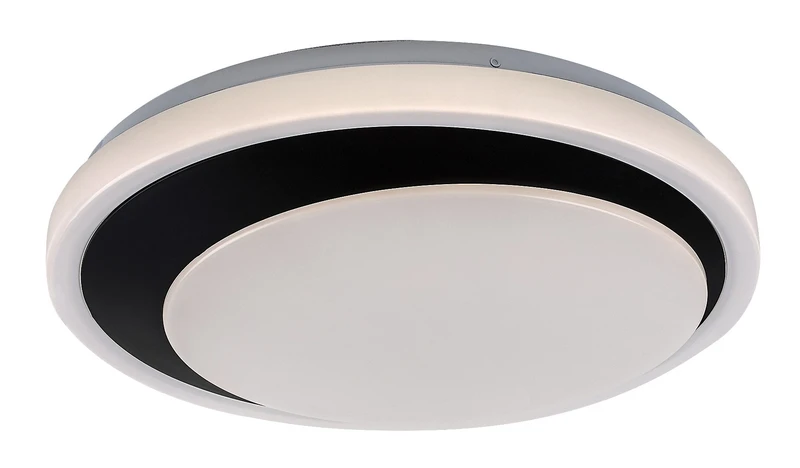 Barbora – LED плафон в черно/бяло, Ø380мм, 24W, 4000K