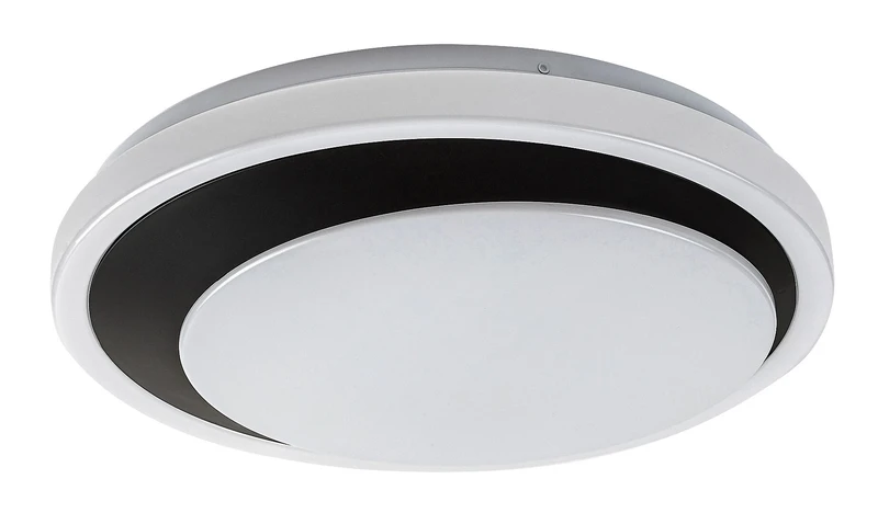 Barbora – LED плафон в черно/бяло, Ø380мм, 24W, 4000K