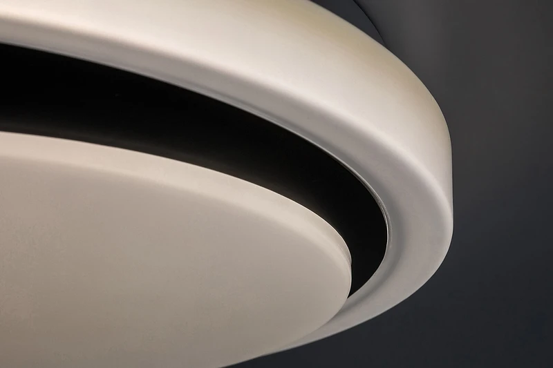 Barbora – LED плафон в черно/бяло, Ø380мм, 24W, 4000K