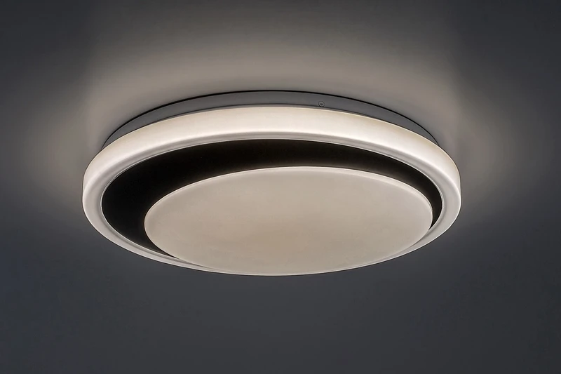 Barbora – LED плафон в черно/бяло, Ø380мм, 24W, 4000K