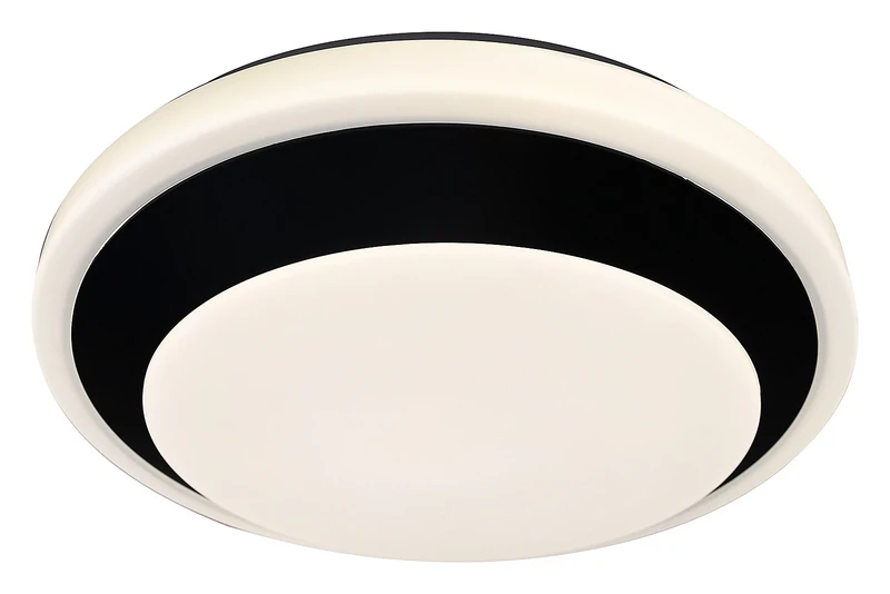 LED плафони Barbora – LED плафон в черно/бяло, Ø380мм, 24W, 4000K