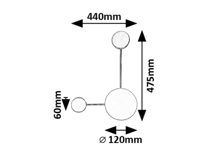 Amadeo – LED аплик в шампанско златно с бял абажур, 440×475мм, 7W, 3000K