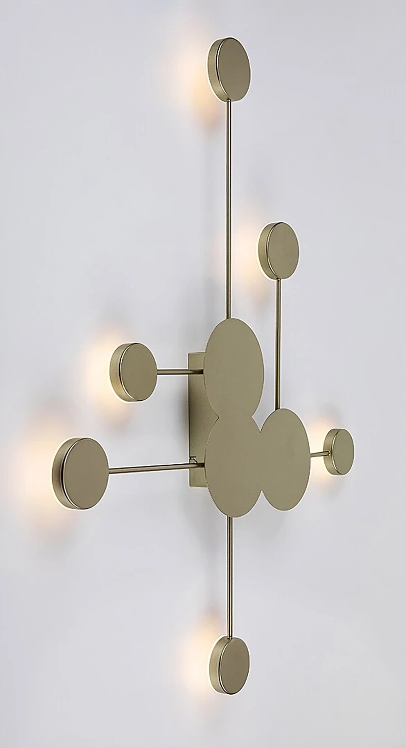 Amadeo – LED плафон в шампанско злато с бял абажур, 960×745мм, 21W, 3000K