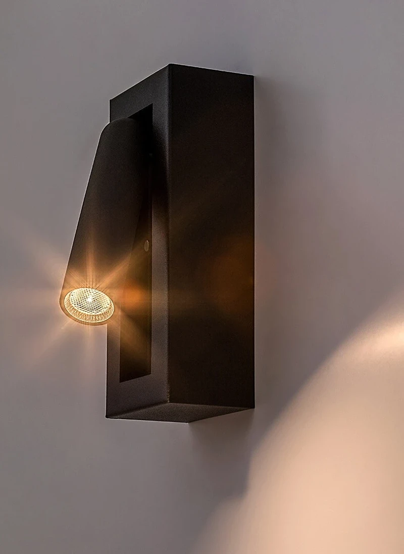 Gello – LED нощна лампа за стена в черно, Ø25мм, 4W, 3000K