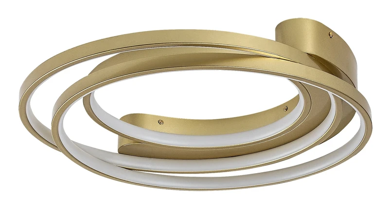 Holize – LED ceiling light in gold with white silicone shade, 510×450mm, 50W, 4000K