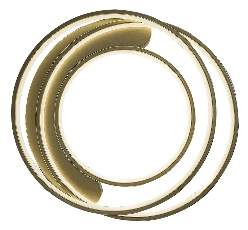 Holize – LED ceiling light in gold with white silicone shade, 510×450mm, 50W, 4000K