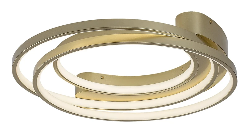 LED Ceiling Lights Holize – LED ceiling light in gold with white silicone shade, 510×450mm, 50W, 4000K