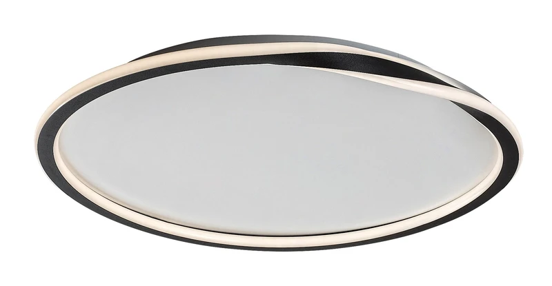 LED плафони Mathiola – LED плафон в черно/бяло, Ø560мм, 40W, 4000K
