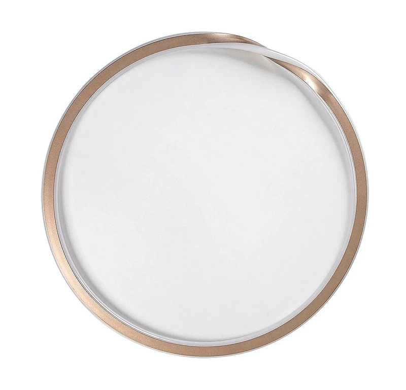 Mathiola – LED плафон в златисто с бял абажур, Ø560мм, 40W, 3000K