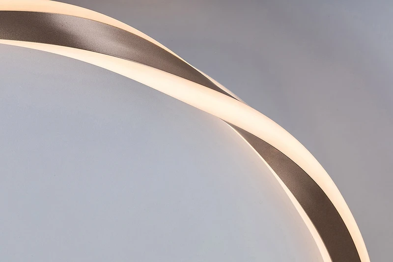 Mathiola – LED плафон в златисто с бял абажур, Ø560мм, 40W, 3000K