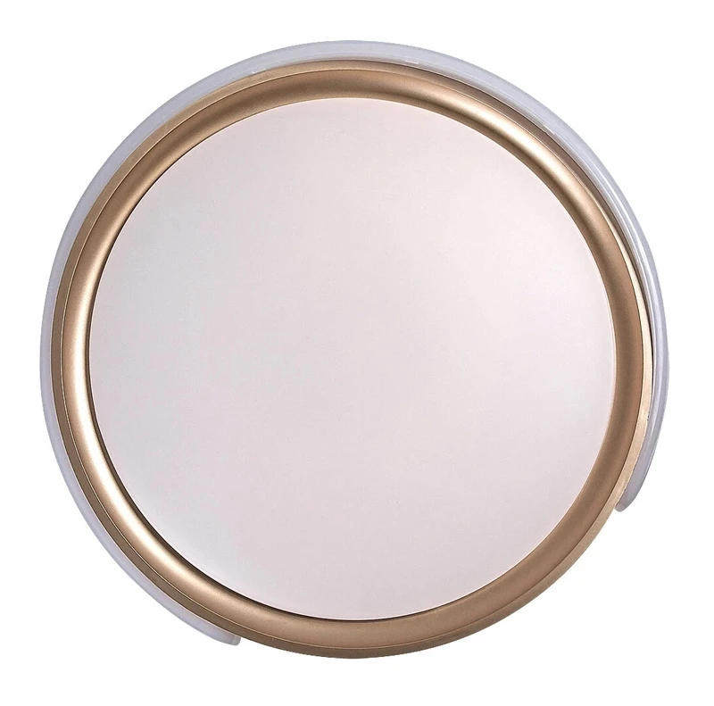 Jindri – LED ceiling light in black/gold with white shade, Ø500mm, 48W, 3000-6500K
