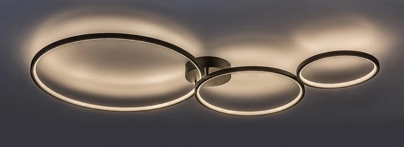 Formand – LED плафон в черно с бели плафони, 1150мм, 38W, 3000K