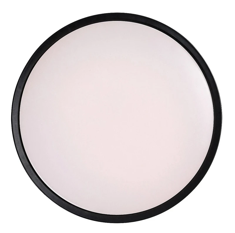 Malin – LED ceiling light in black/grey with white shade, Ø400mm, 24W, 3000-6500K