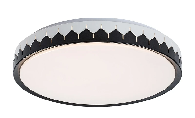 LED Ceiling Lights Malin – LED ceiling light in black/grey with white shade, Ø400mm, 24W, 3000-6500K