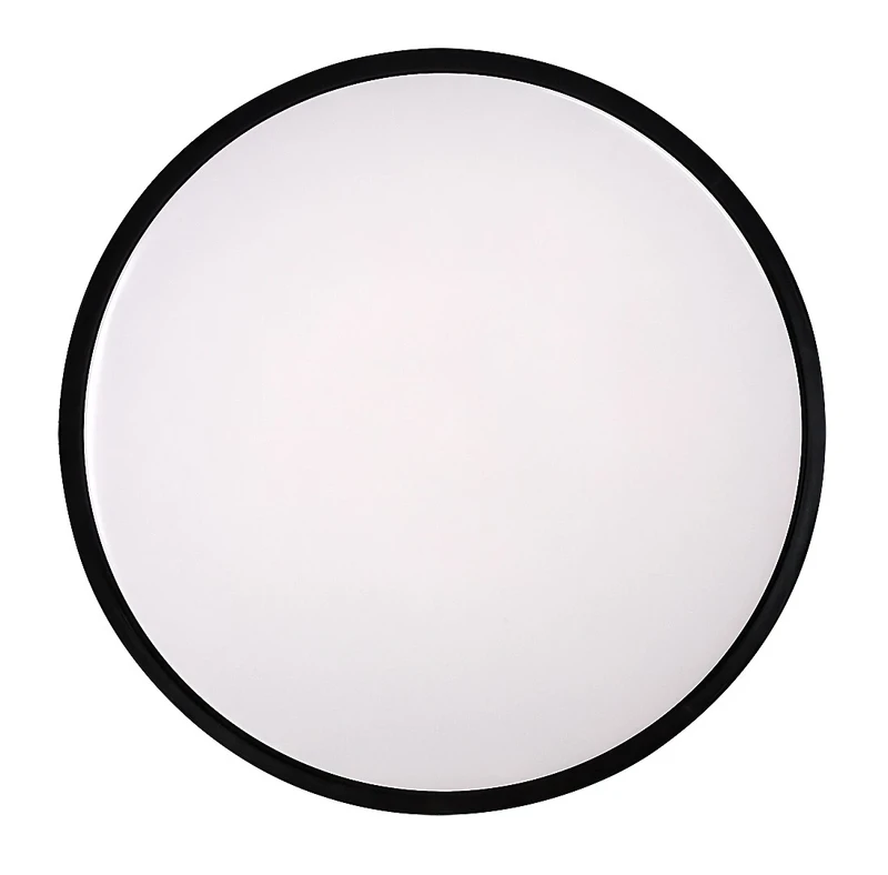 Malin – LED плафон в черно/сиво с бял абажур, Ø500мм, 48W, 3000-6500K