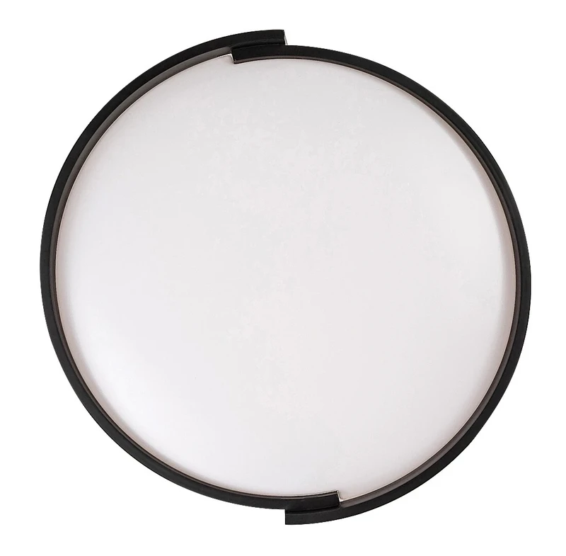 Laleh – LED плафон в черно с бял абажур, Ø400мм, 24W, 3000-6500K