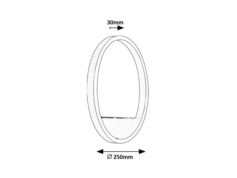 Thrac – LED wall light in aluminium with white silicone shade, Ø250mm, 15W, 4000K
