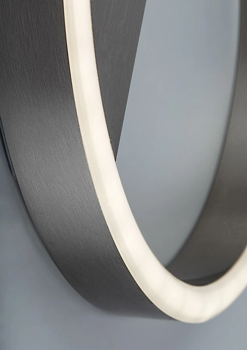 Thrac – LED wall light in aluminium with white silicone shade, Ø250mm, 15W, 4000K