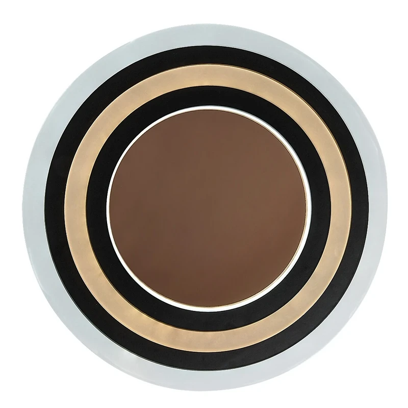 Taneli2 – LED ceiling light in black/gold with white acrylic, Ø450mm, 56W, 3000-6000K