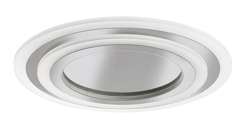 Taneli2 – LED ceiling light in chrome with white acrylic, Ø450mm, 56W, 3000-6000K, dimmable