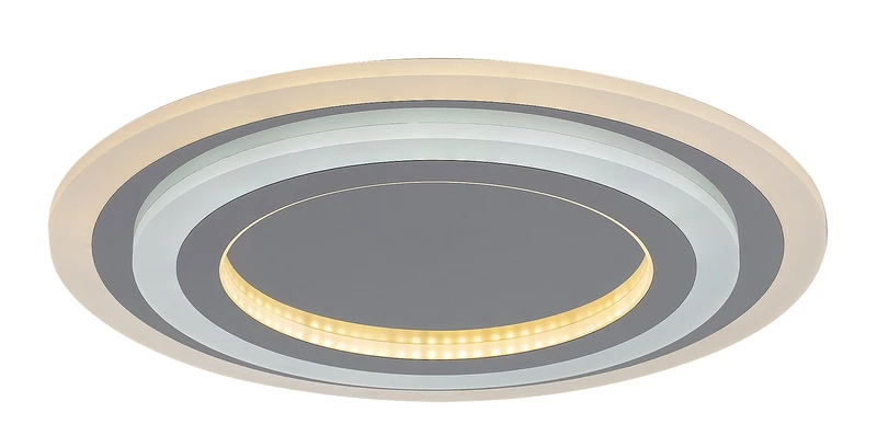 LED Ceiling Lights Taneli2 – LED ceiling light in chrome with white acrylic, Ø450mm, 56W, 3000-6000K, dimmable