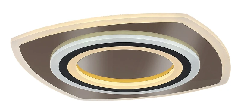 LED плафони Taneli2 – LED плафон в черно/златно с бял акрил, 480×480мм, 60W, 3000-6000K