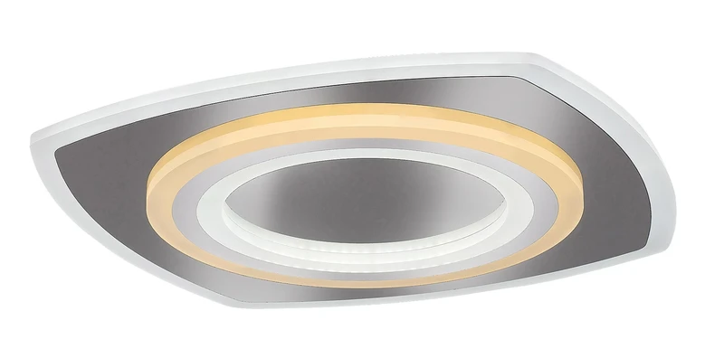 Taneli2 – LED плафон в хром с бял акрил, 480×480мм, 60W, 3000-6000K
