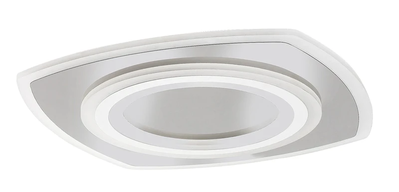 Taneli2 – LED плафон в хром с бял акрил, 480×480мм, 60W, 3000-6000K