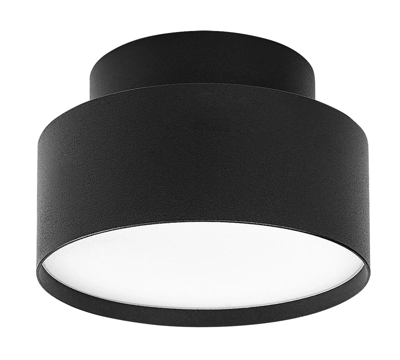 Ovidia – LED ceiling light for recessed mounting in black/white, Ø140mm, 24W, 3000K