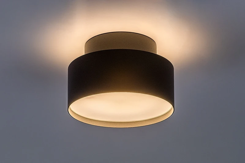 Ovidia – LED ceiling light for recessed mounting in black/white, Ø140mm, 24W, 3000K
