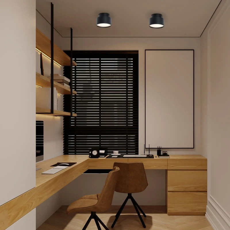 Ovidia – LED ceiling light for recessed mounting in black/white, Ø140mm, 24W, 3000K