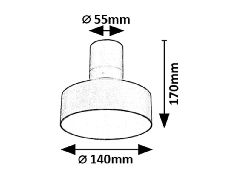 Ovidia – LED плафон за вграждане/монтаж в черно/бяло, Ø140мм, 16W, 3000K