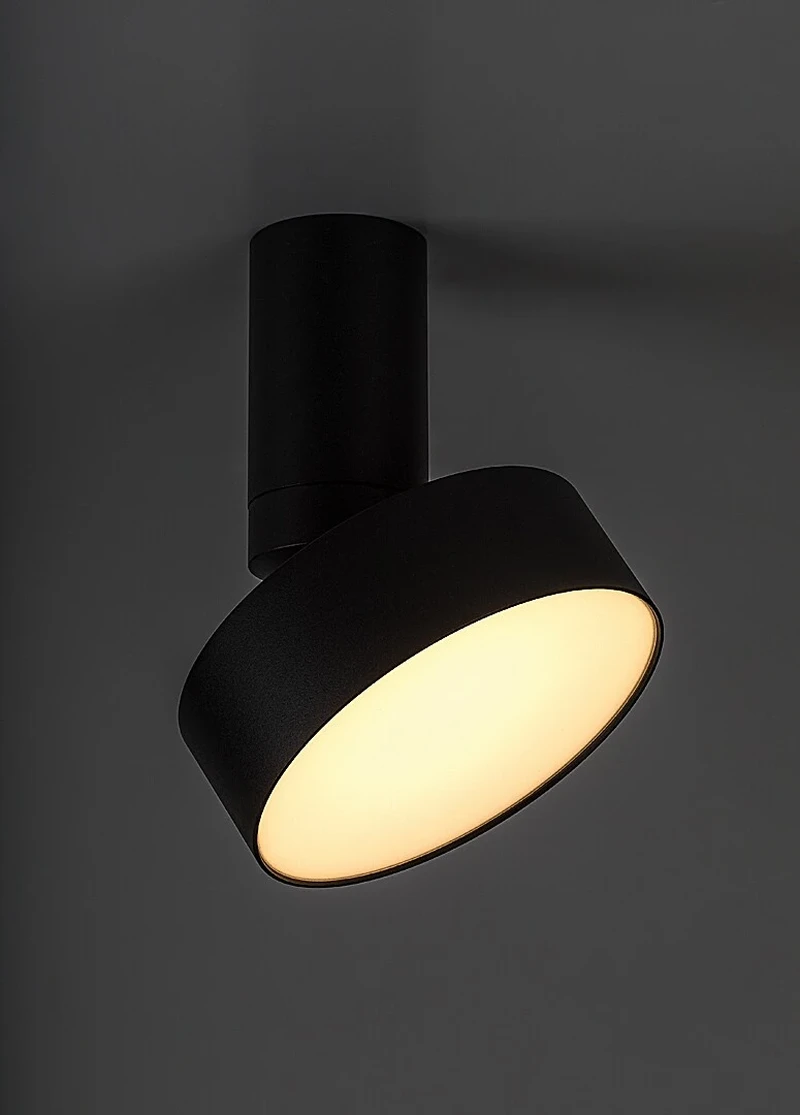 Ovidia – LED плафон за вграждане/монтаж в черно/бяло, Ø140мм, 16W, 3000K