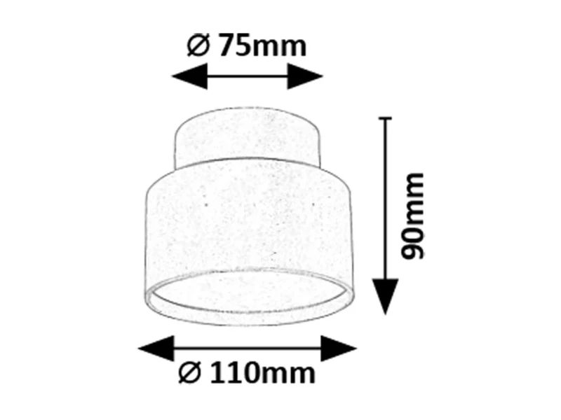 Ovidia – LED плафон за вграждане в бяло, Ø110мм, 16W, 3000K