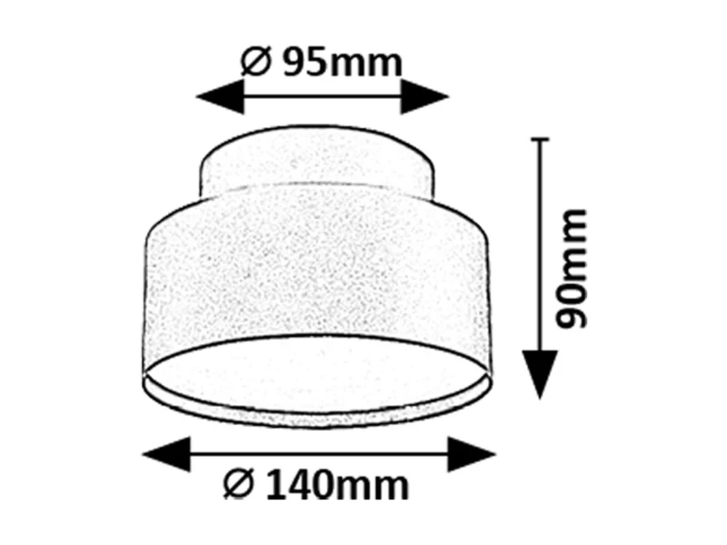 Ovidia – LED плафон за вграждане/монтаж в бяло, Ø140мм, 24W, 3000K