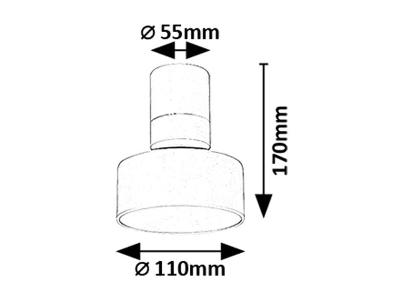 Ovidia – LED плафон за вграждане в бяло, Ø110мм, 10W, 3000K
