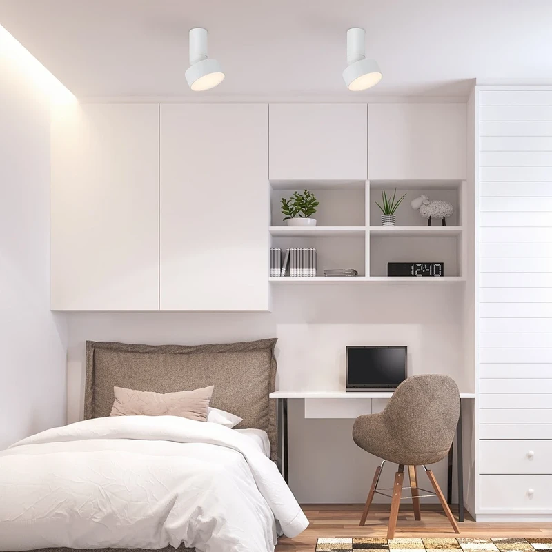 Ovidia – LED плафон за вграждане в бяло, Ø110мм, 10W, 3000K