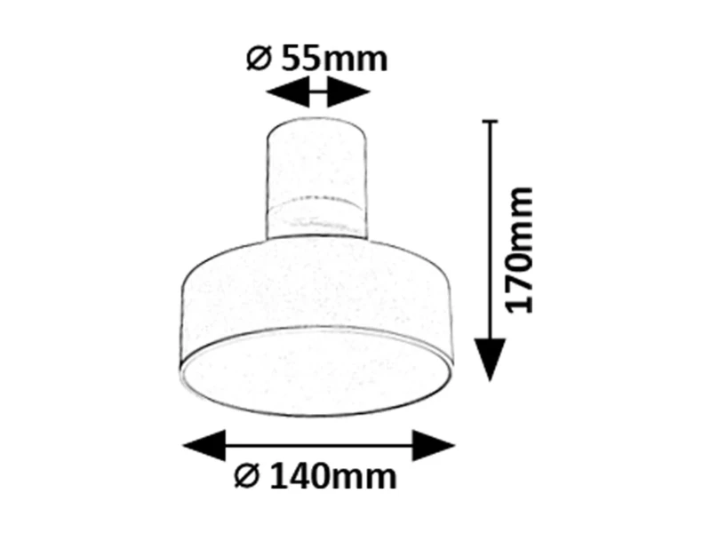Ovidia – LED плафон за вграждане/монтаж в бяло, Ø140мм, 16W, 3000K