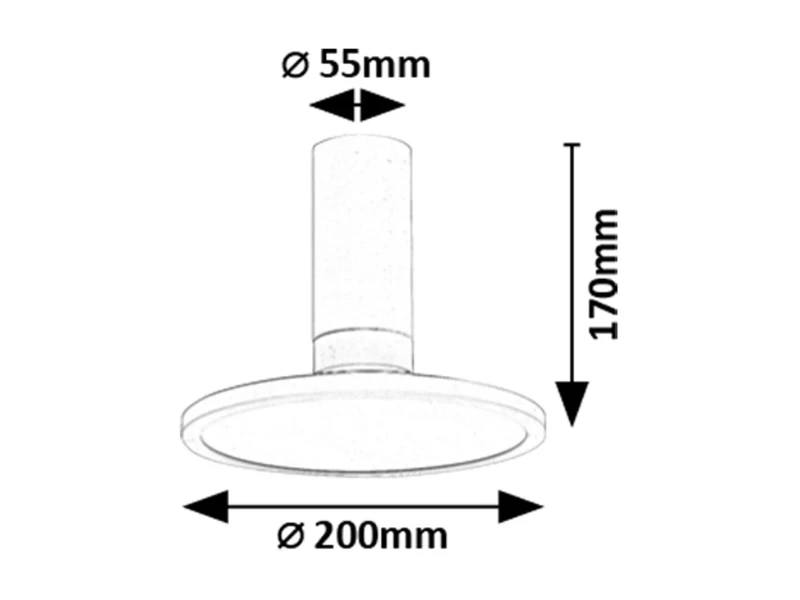 Ovidia – LED пендел в бяло, Ø200мм, 20W, 3000K
