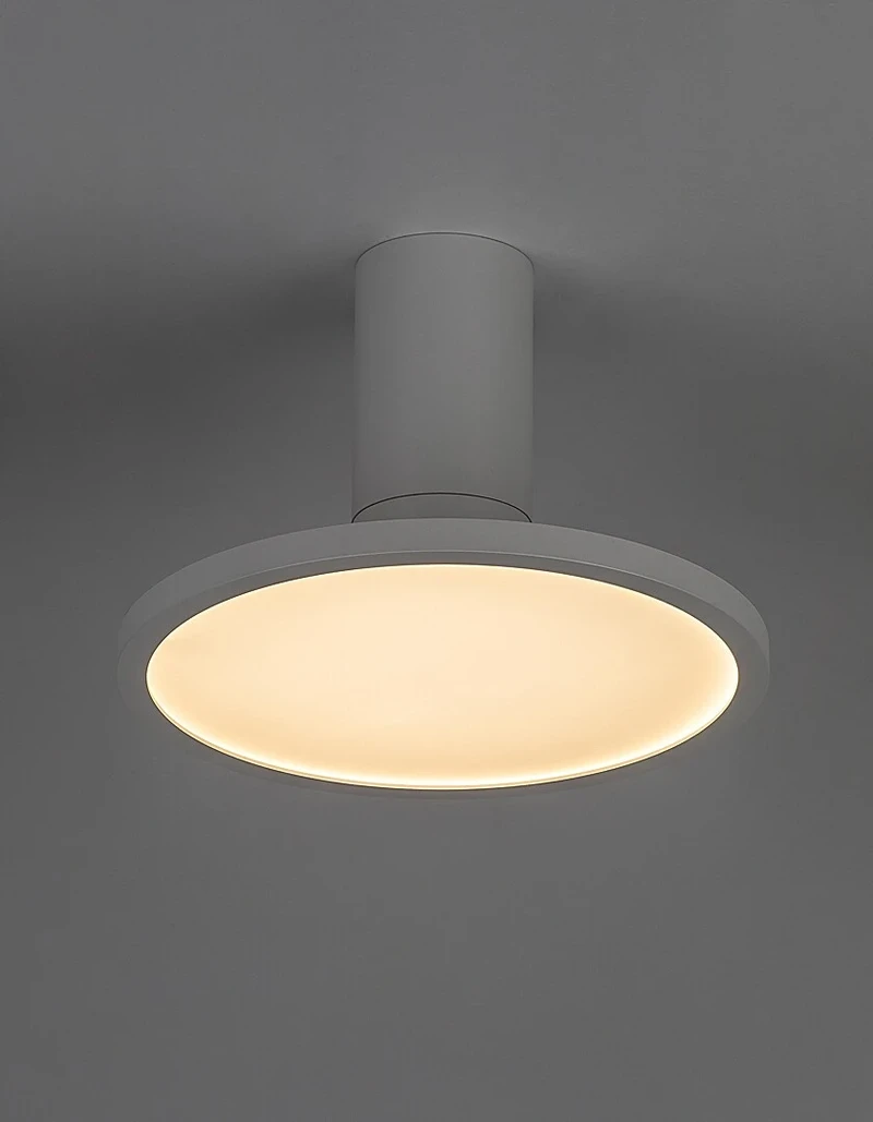 Ovidia – LED пендел в бяло, Ø200мм, 20W, 3000K