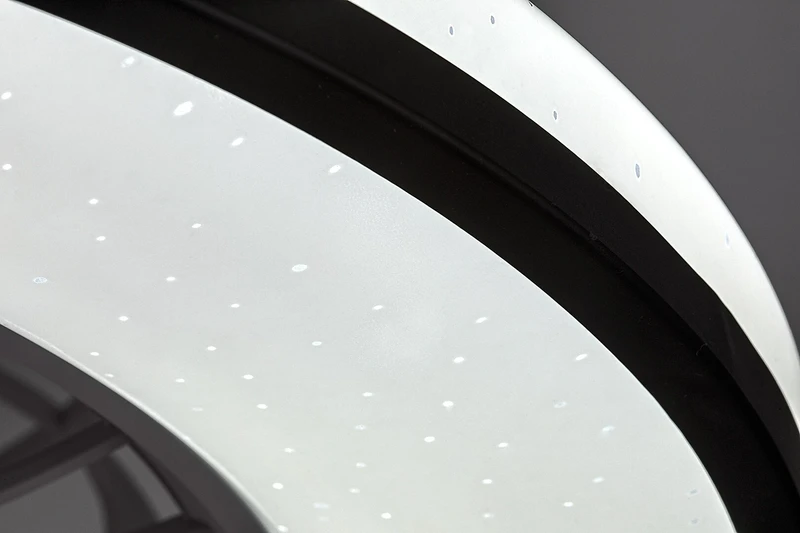 Dalfon2 – LED ceiling light with fan in black/white, Ø485mm, 48W, 3000-6500K